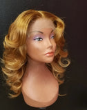 16" Blonde 6X6 Brazilian Lace Closure Wig