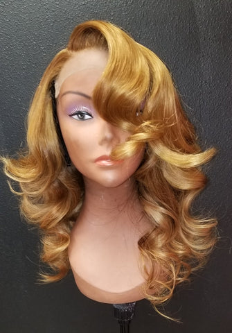 16" Blonde 6X6 Brazilian Lace Closure Wig